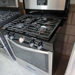 Whirlpool 5 Burner 30" Wide Apartment Size Stainless Steel Gas Stove Range Estufa 