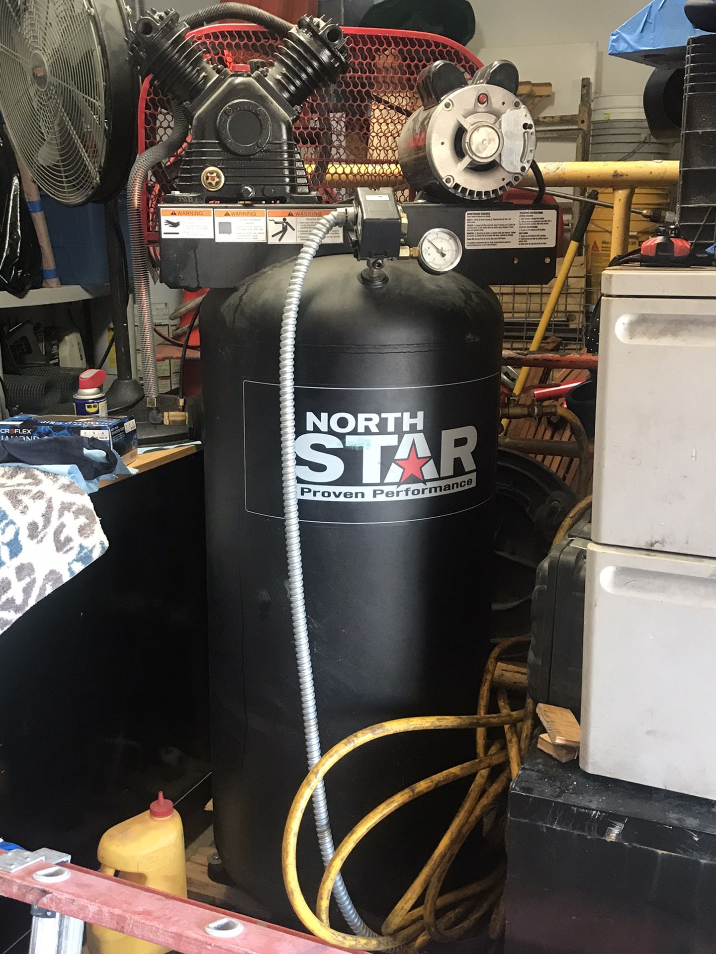 NorthStar Electric Air Compressor — 3.7 HP, 60-Gallon Vertical Tank