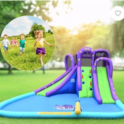 Inflatable Water Park Mighty Bounce House With Pool & 780w Blower