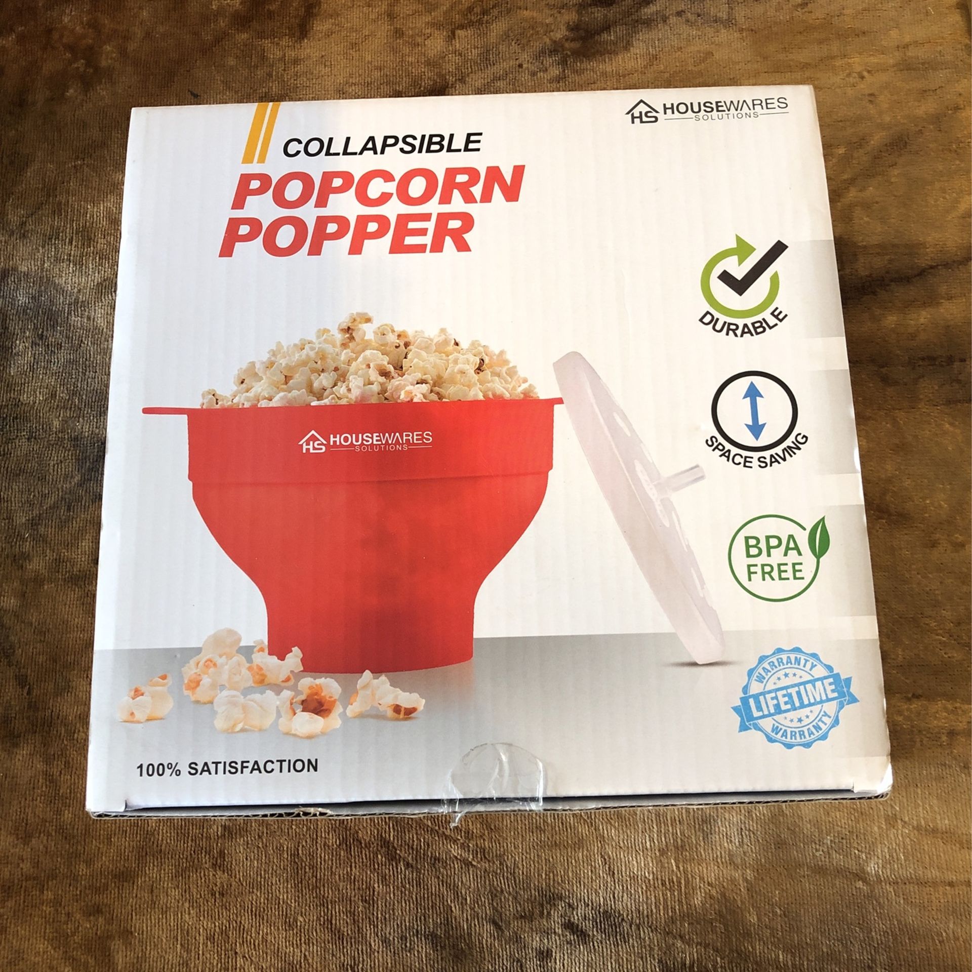 Collapsible Microwave Popcorn Popper