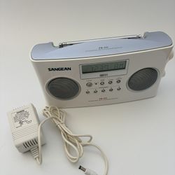 Sangean PR-D5 AM/FM RDS Stereo Synthesized Receiver Alarm Radio /w Power Cord
