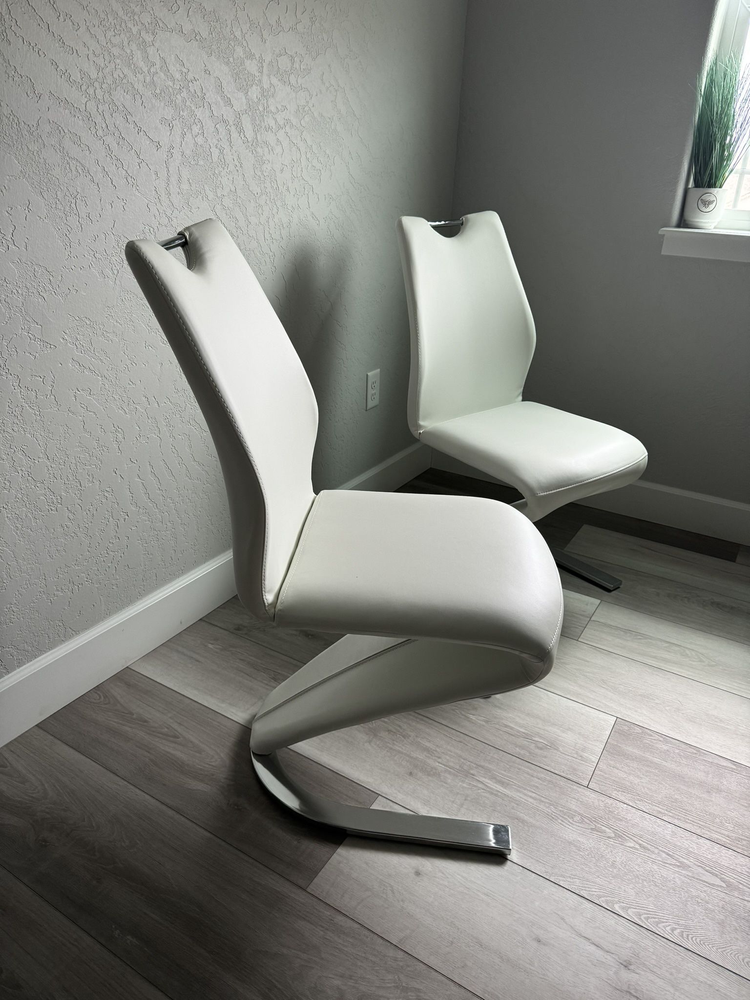 White Dining Chairs (2)