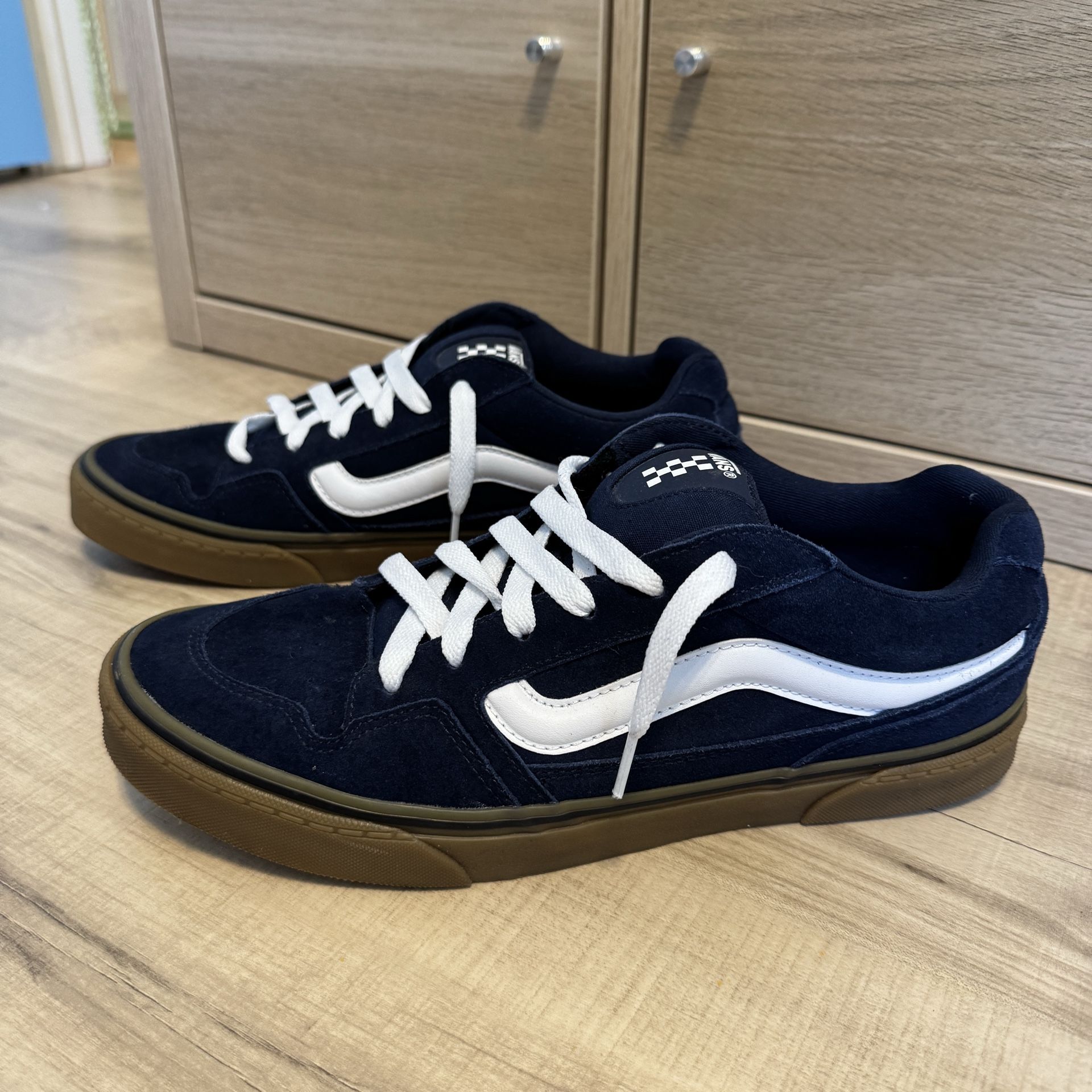 Dark Blue Vans Caldrone Suede Dress Blues Gum Mens 12.0 US