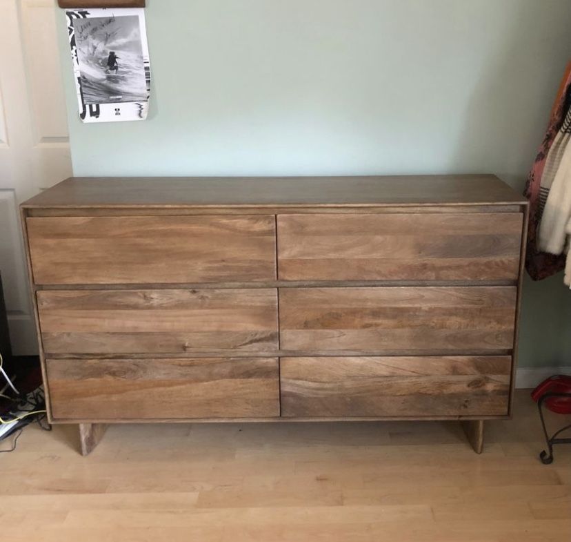 West Elm Anton 6-Drawer Dresser (62") Burnt Wax