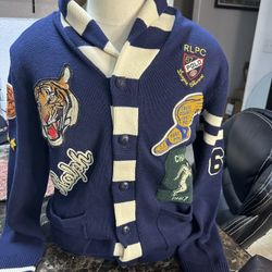 Polo Ralph Lauren Letterman Cardigan Men’s Size Medium 
