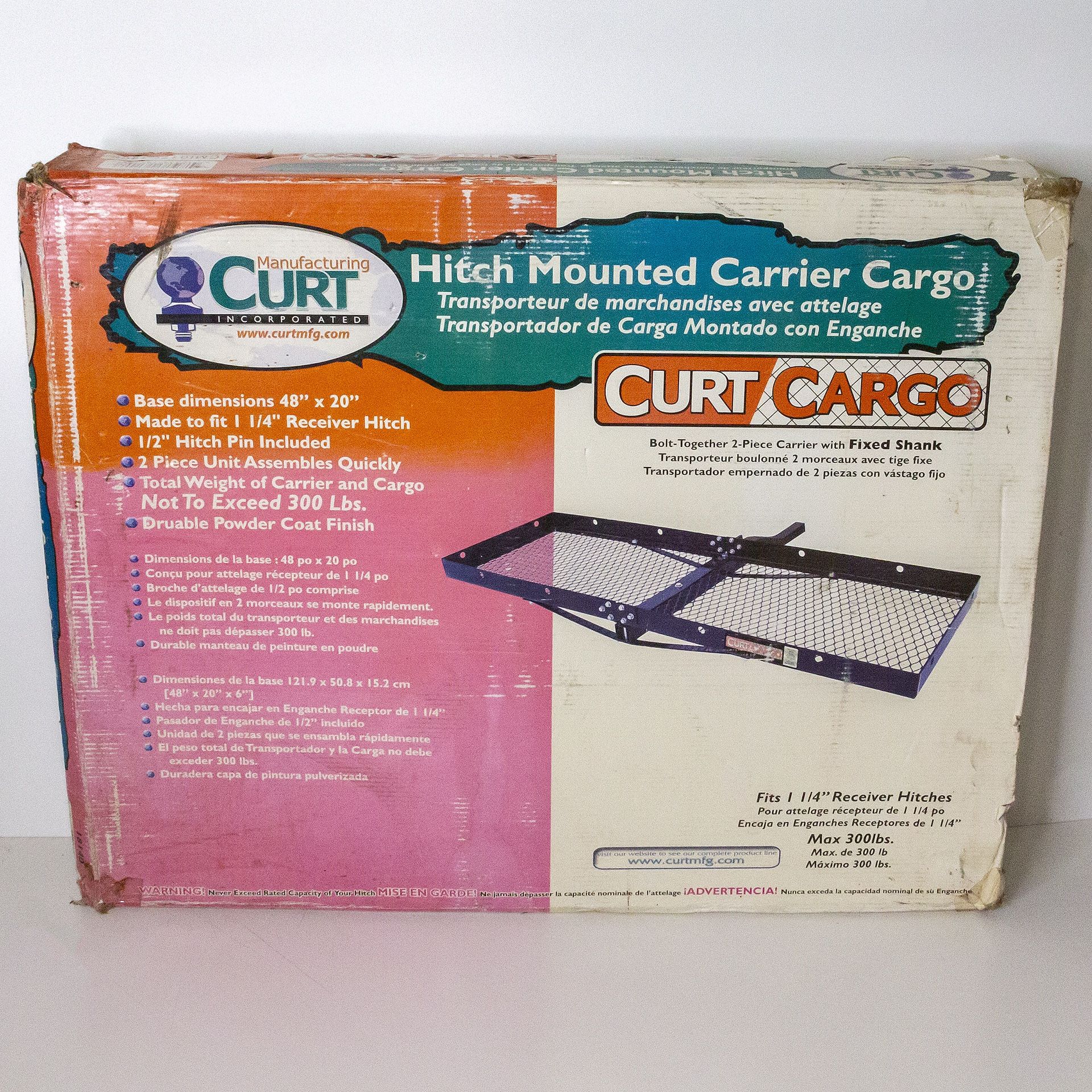 Curt 48”x20” Hitch Mount Cargo Carrier