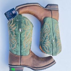 Men’s Semental Cowboy Boots (Brown & Green)  %50  OFF Sale