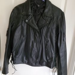 Women's Motorcycle Leather Coat