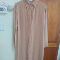Tunic Long Sleeve Brown Size Medium But Fit Large Pick Up Only