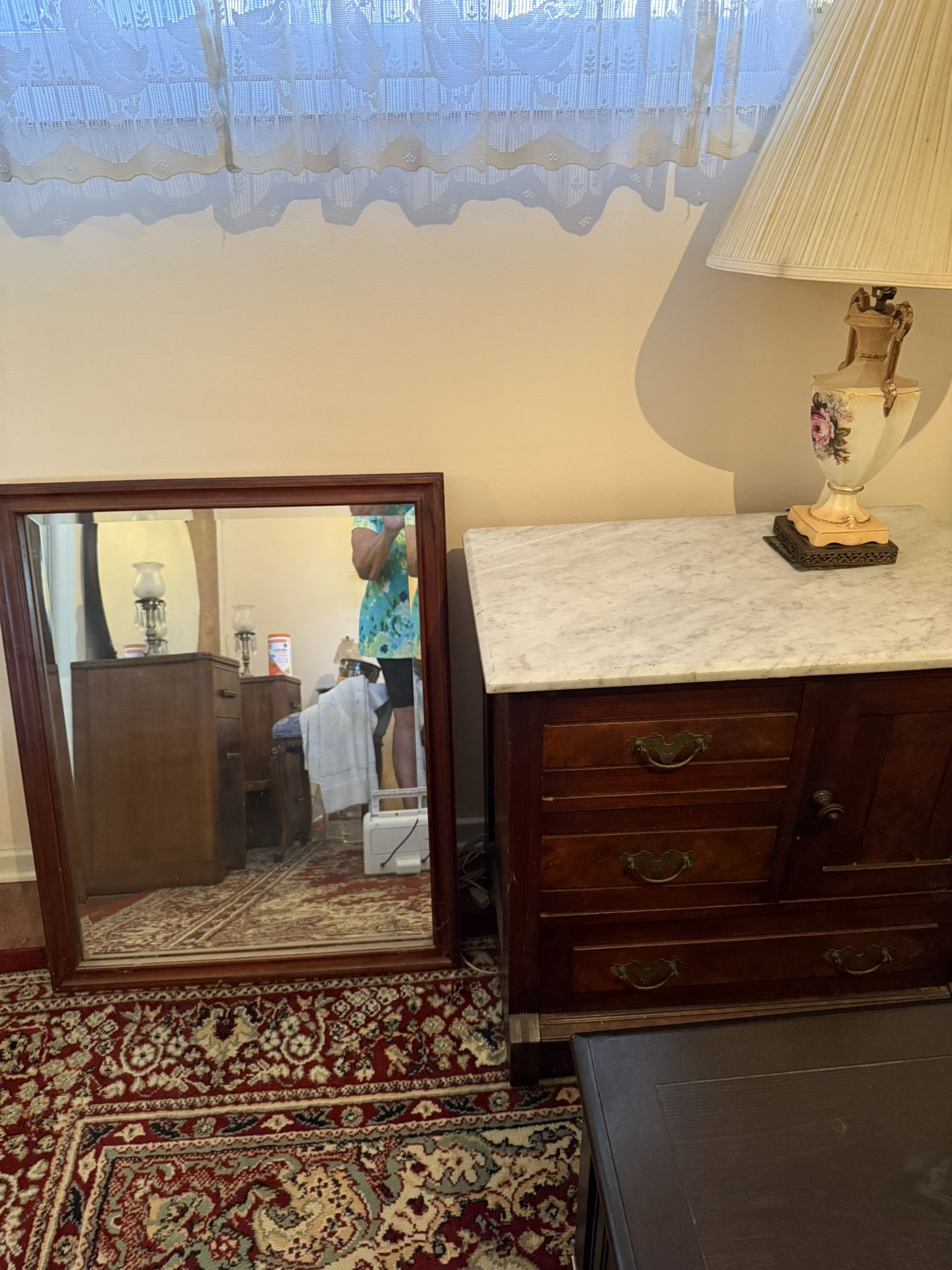 Small Antique Dresser With Mirror