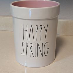 Rae Dunn Happy Spring ceramic canister
