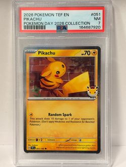 2026 Pokemon Day Pikachu #051 30th Anniversary Promo PSA 7 Near Mint