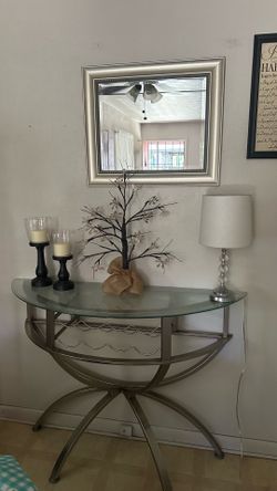 Glass table/wine rack $40