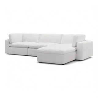✨ Bloom 4-Piece Modular Sofa (Cloud Couch Style) – Grey