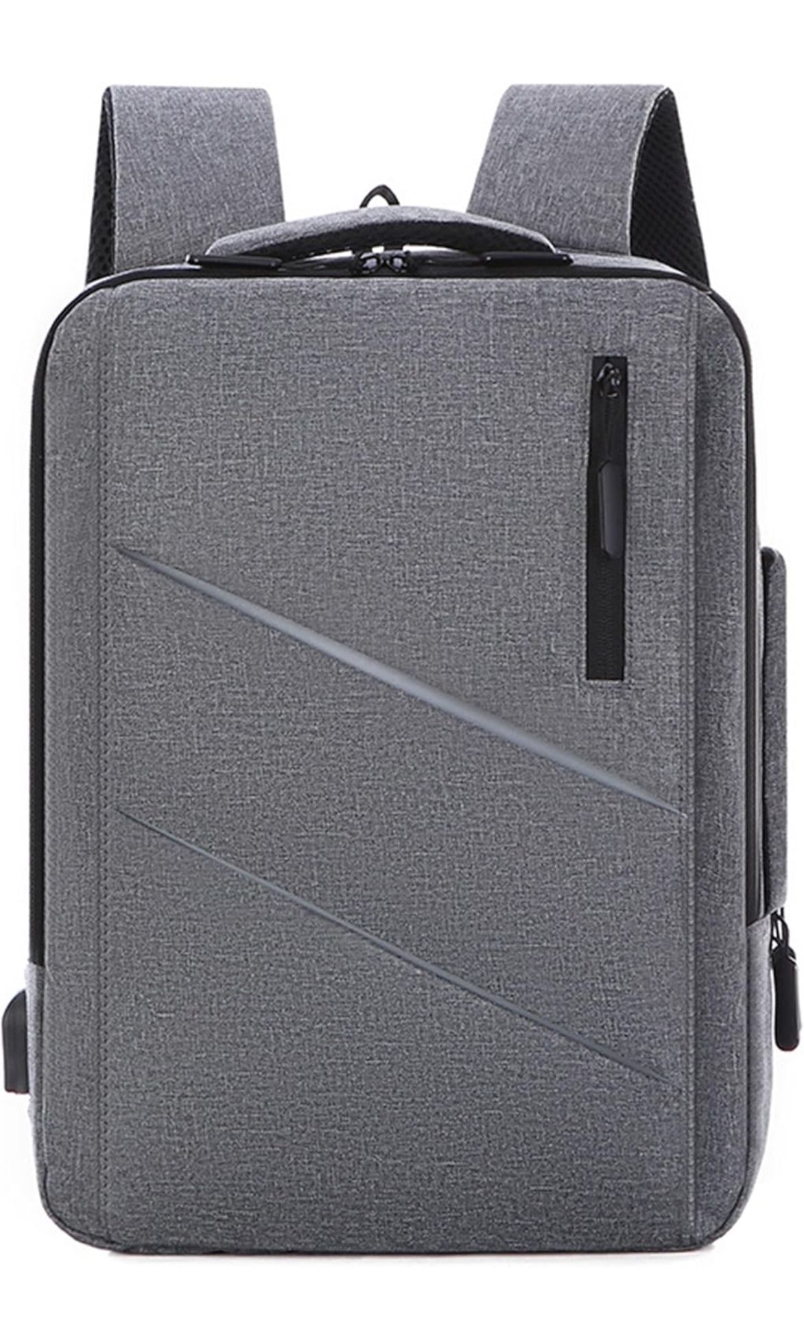 Men's Large Capacity Backpack Oxford Cloth 15.6 inch Laptop Bookbag Business Work Travel Bag with USB Charging Port