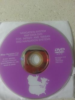 Nissan or Infiniti car Navigation map DVD