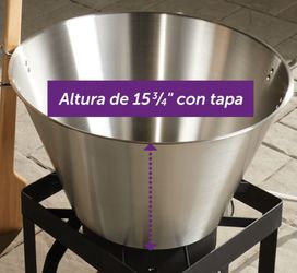 Cazo Grande De Acero Inoxidable 50QT Nuevo Princes House