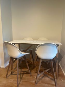 White table + chair set