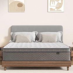 Hotkid,Queen Mattress,10 Inch Hybrid Queen Size Mattresses in a Box,Medium Firm Mattress with Comfor