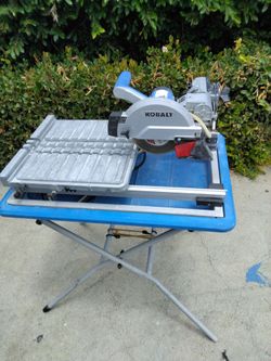 TILE SAW - KOBALT WITH STAND LIKE NEW $200 obo CASH LIKE NEW