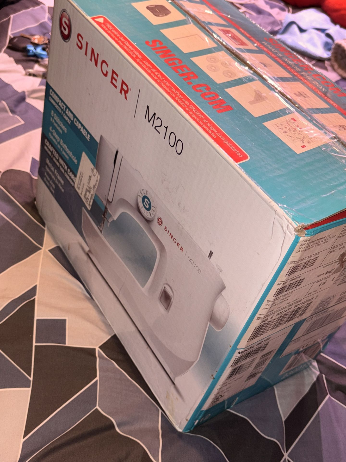 Singer M2100 Sewing Machine – Complete w/ Box & Manual