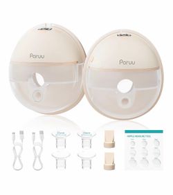 Paruu P16 Double Wearable Electric Breast Pump LCD Auto Shut Off USB-C 19/21