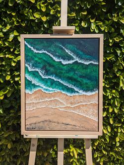 Original Textured Art on Canvas ( Frame Included)