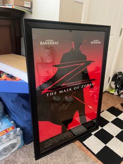 The Mask of Zorro Signed Movie Poster Framed