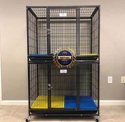 Double stacked dog pet cage kennel size 37” medium new in box 📦