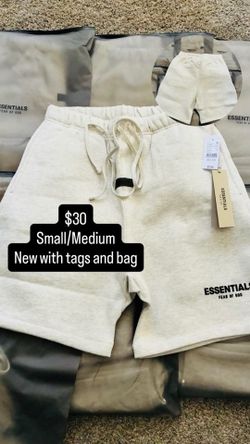 Small Light grey essential fear of god shorts