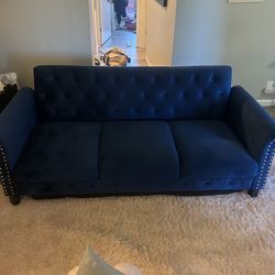 Velvet Studded Couch 
