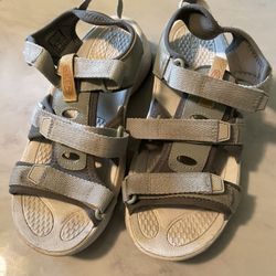 Keen Womens Astoria West Open Toe Water Sandals Gray White Size 8