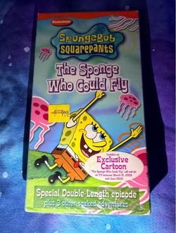 SpongeBob SquarePants The Sponge Who Could Fly VHS Tape Nickelodeon Cartoon USA