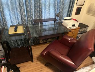 Desk, Chair & File Cabinet