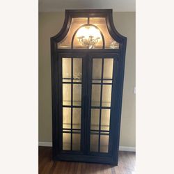 **Moving. China Cabinet Must Go, Best Offer!!** American Signature Lighted China Cabinet