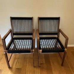 New Set of 2 All Weather Rope Woven Patio Armchairs-Costway