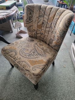 Side chair great in any room paisley material