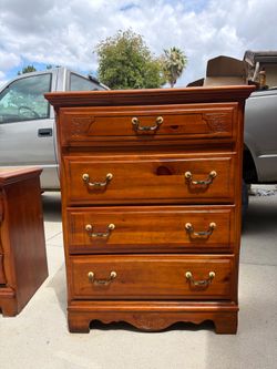 Tall wooden dresser
