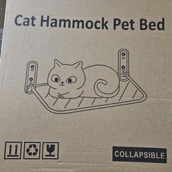 Cat Window Perch Foldable Hammock Seat Cat Bed Shelves Suction Cups  - NEW