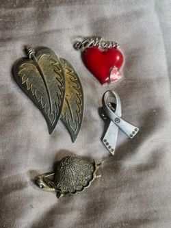 Vintage Pins, Brooch And Charm Lot Of 4