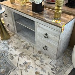 White Wash Tv Stand Only 