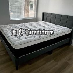 New Queen Bed Frame With Mattress 