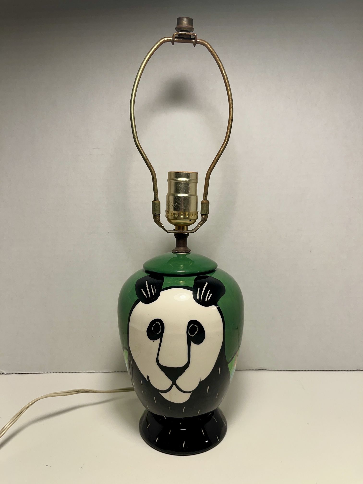Vintage 1994 Susanne Ball Freeberg Wild Things Colorful Hand Painted Ceramic Lamp Signed