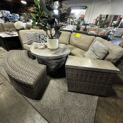 Costco Patio Furniture Set With Firepit Table 