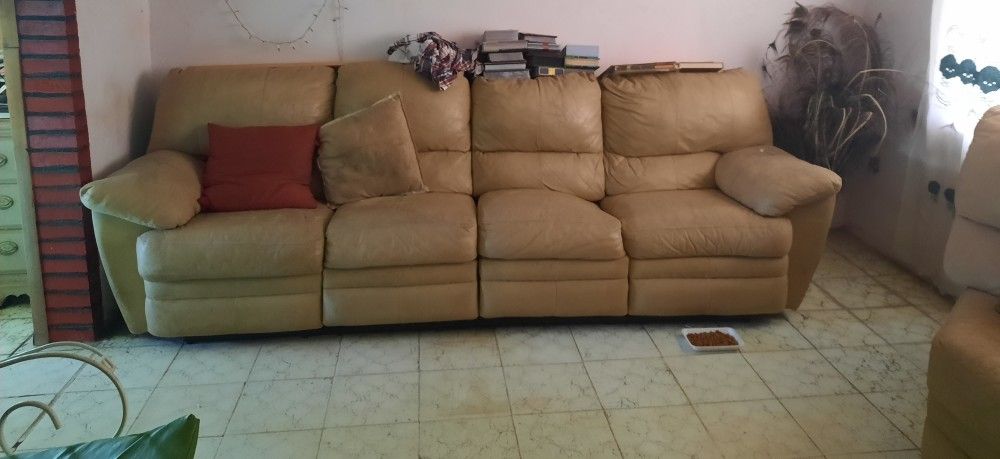 Used Sectional Reclining Couch With LoveSeat