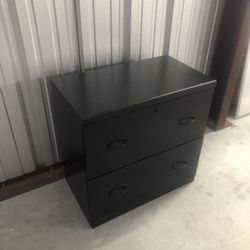  Black Finish Lateral Cabinet