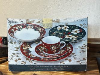 Red china plates