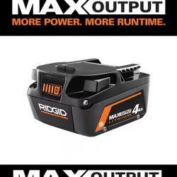 RIDGID 18V 4.0 Ah MAX Output Lithium-Ion Battery