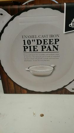 New enamel cast iron 10" deep pie pan, Eco+c.
