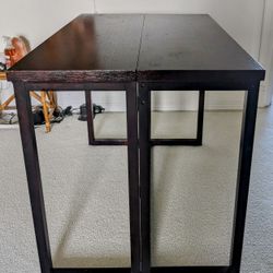 Solid Dark Wood Drop Leaf Table